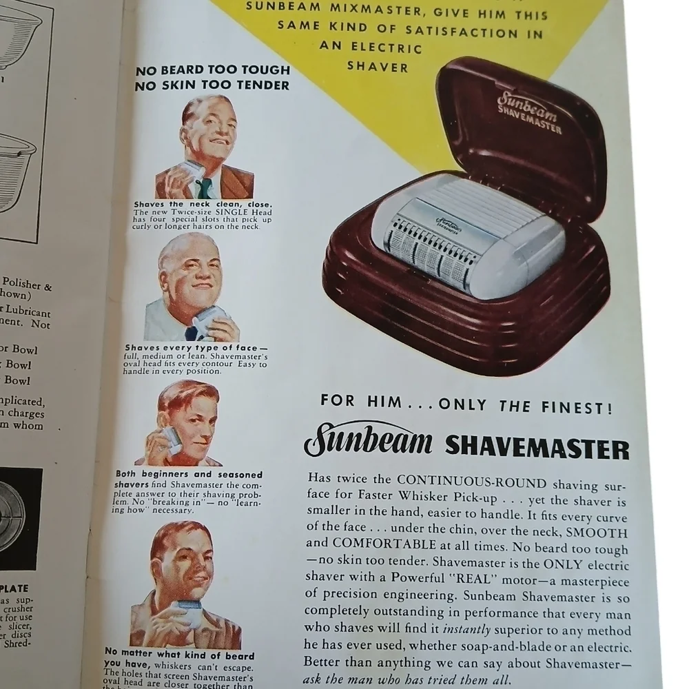 Vintage Sunbeam Automatic Mixmaster, 1948 Edition in Classic White Booklet